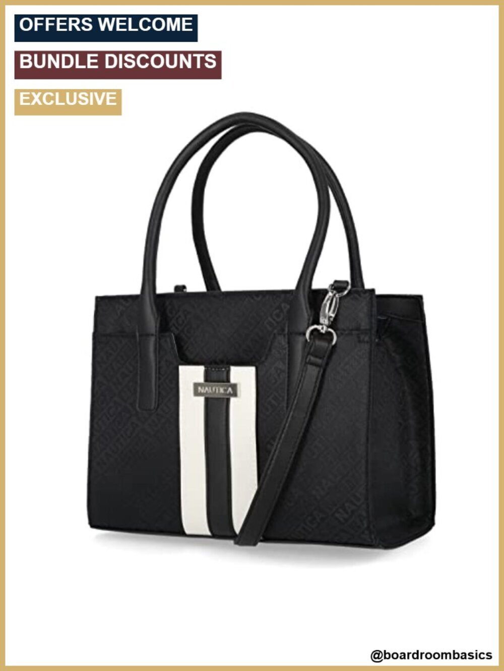 Vegan Leather Satchel with Removable Crossbody Strap